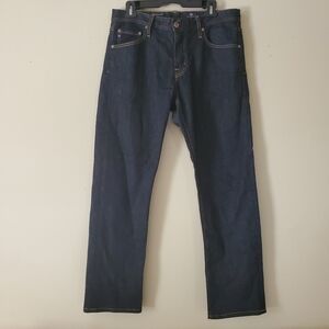 AG Adriano Goldschmied The Graduate Dark Wash Mens Tailored Leg Denim Size 32×34